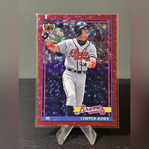 Chipper Jones 2026 Topps - 1991 Topps Baseball Red Crackle Foil (Series One) 3/5